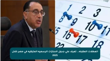 العطلات المقبلة.. تعرف على جدول الإجازات الرسمية المتبقية في مصر خلال 2025